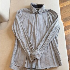 Barbour Navy and White Checkered Shirt